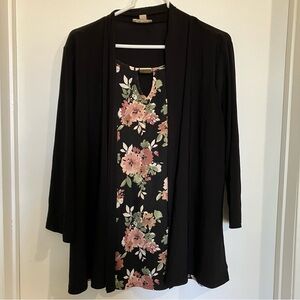 Misia 3X Blouse with Attached Cardigan